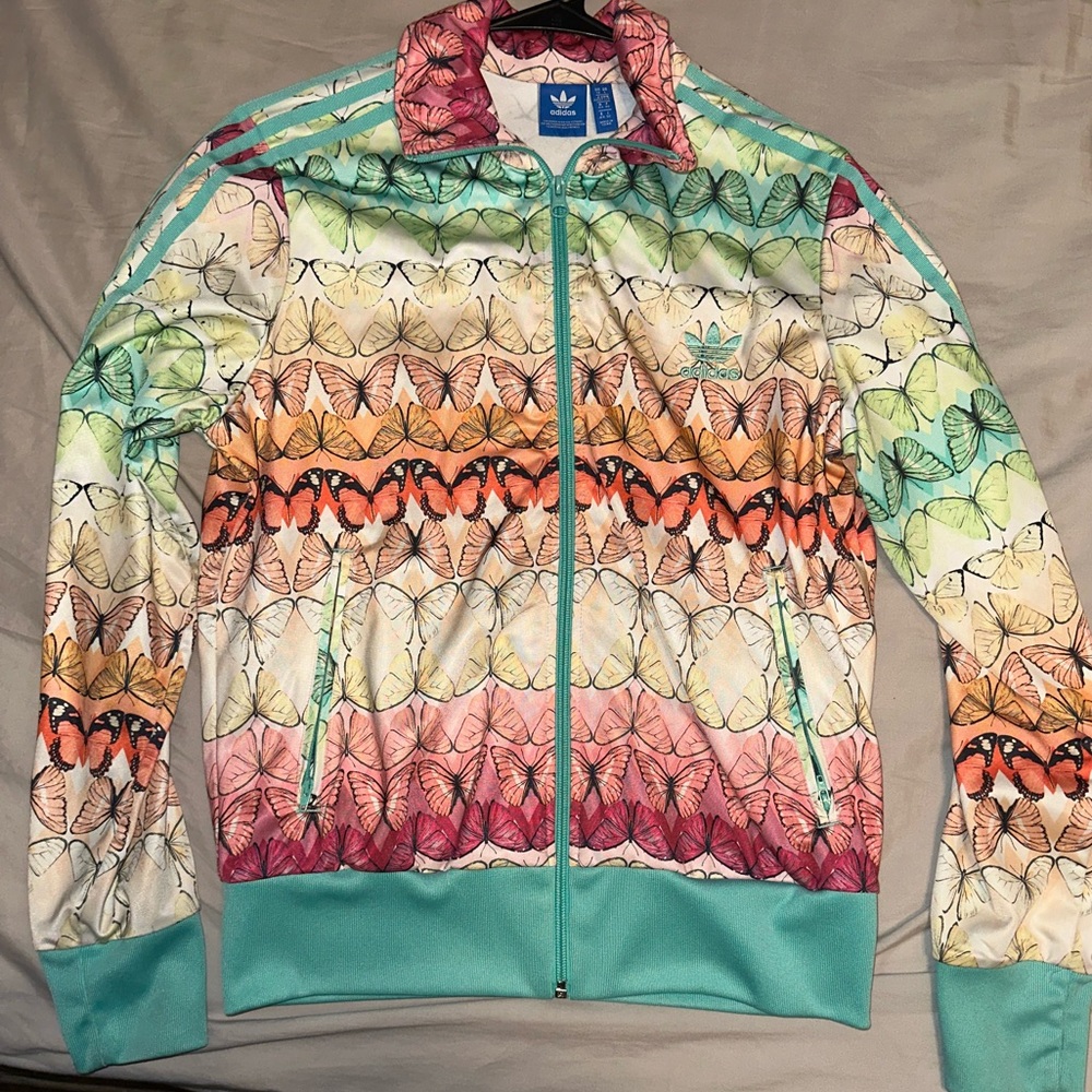 Adidas original butterfly track zip up jacket